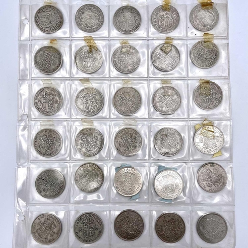 24 - Great Britain Half Crowns pre 1947 Silver and later. Comprising £7.50 of pre 1947 silver halfcrowns ... 