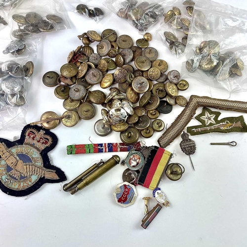 249 - Mixed Military and Transport Badges and Buttons. Comprising: Various military cap badges including E... 