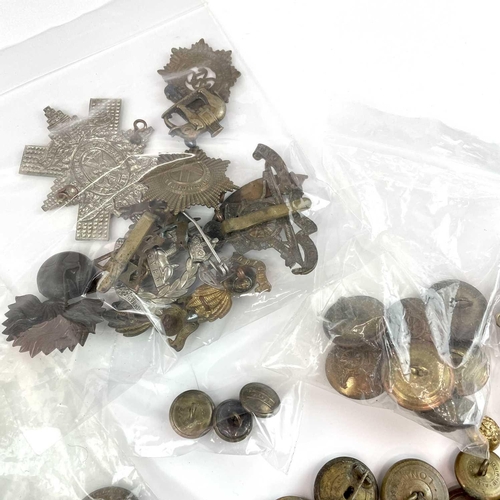 249 - Mixed Military and Transport Badges and Buttons. Comprising: Various military cap badges including E... 