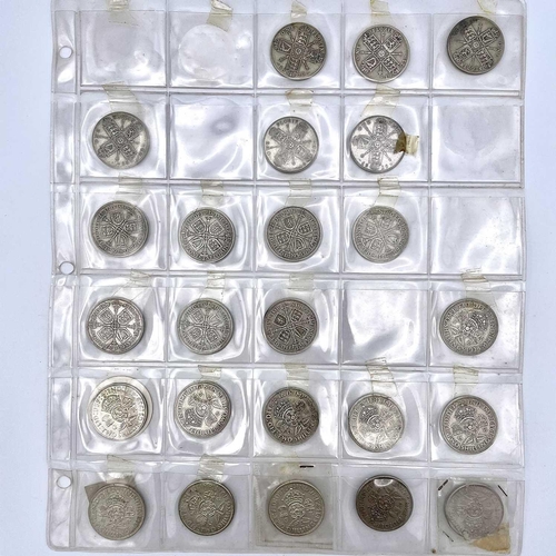 25 - Great Britain Two Shillings pre 1947 Silver and later. Comprising £5.10 of pre 1947 silver florins i... 