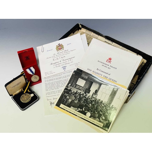 251 - Cornwall Interest: 1977 Silver Jubilee Medal together with the Institute of Production Engineers Sil... 