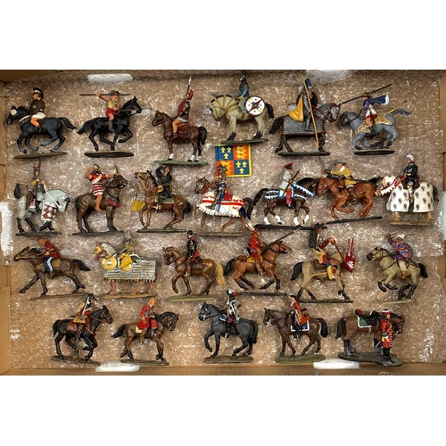 257 - Cavalry Through The Ages - A box containing 24 lead mounted Delprado Cavalry figures from 2nd Centur... 