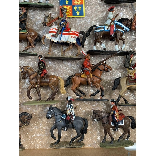 257 - Cavalry Through The Ages - A box containing 24 lead mounted Delprado Cavalry figures from 2nd Centur... 