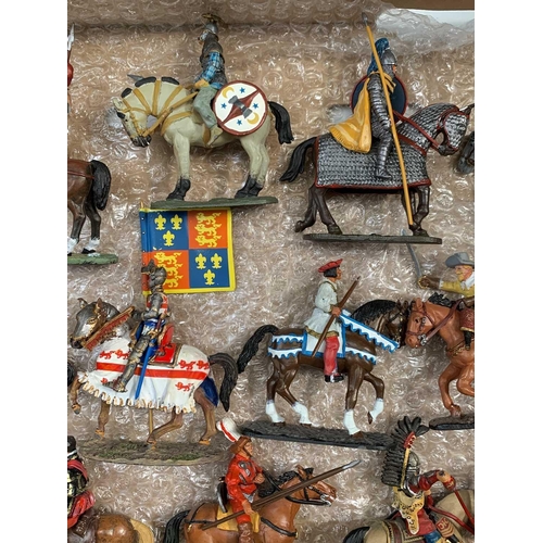 257 - Cavalry Through The Ages - A box containing 24 lead mounted Delprado Cavalry figures from 2nd Centur... 