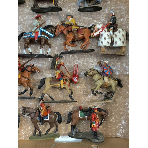 257 - Cavalry Through The Ages - A box containing 24 lead mounted Delprado Cavalry figures from 2nd Centur... 