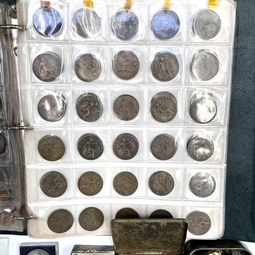 28 - Great Britain pre 1920 Silver Coinage, pre Decimal Coinage and Military Badges and Buttons. Comprisi... 