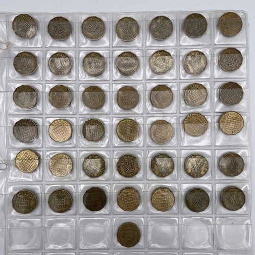 29 - Great Britain / Isle of Man. Comprising a run of brass 3d coins 1937 to 1967 including rare 1946 and... 