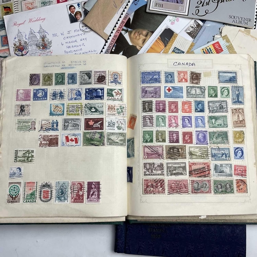 301 - Great Britain and World Stamps. Lot comprises three albums and a tin. The lot includes a well filled... 