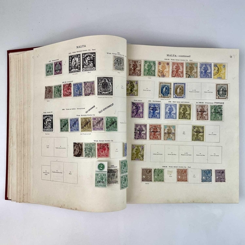 307 - Ideal British Empire/Foreign Stamp Album 1915-1930 era. A clean unpicked partly filled album with st... 