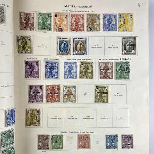 307 - Ideal British Empire/Foreign Stamp Album 1915-1930 era. A clean unpicked partly filled album with st... 