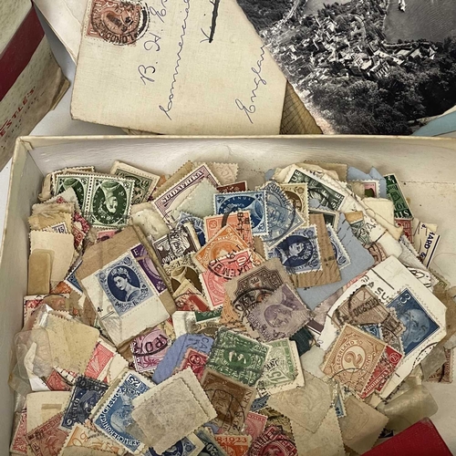 331 - G.B and World Stamps. Large box containing interesting assortment of stamps, Victorian - recent all ... 