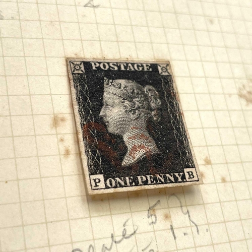 334 - 1840 Penny Black. An excellent 4 margin Penny Black stated to be plate 5 with slightly indistinct re... 