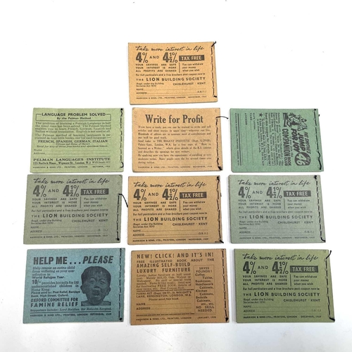 339 - G.B Pre-Decimal Booklets. 1950's stamp booklets. 2/6d F33, F35, F60 inv. 2d, F60, F61, 5/- H31 inv. ... 