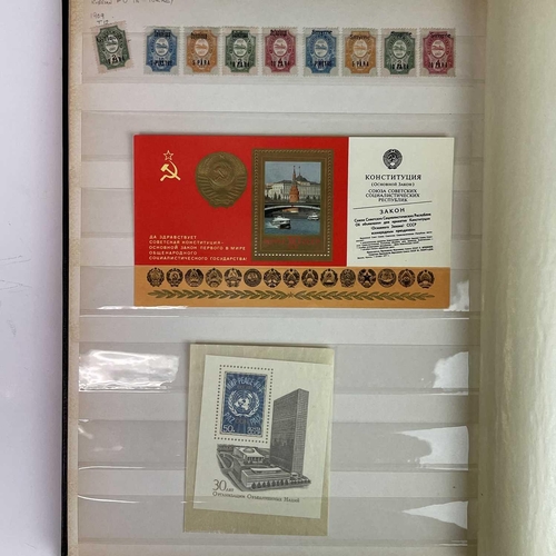 357 - Russia, Azerbaijan, Tannu Tuva, Russian Post Offices in Levant, China, Serbia. A stockbook containin... 