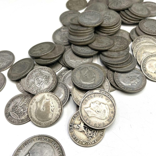 36 - Great Britain pre 1947, etc Silver Coinage. Lot comprises £14 of pre 1947 silver. Plus: An 1889 Vict... 