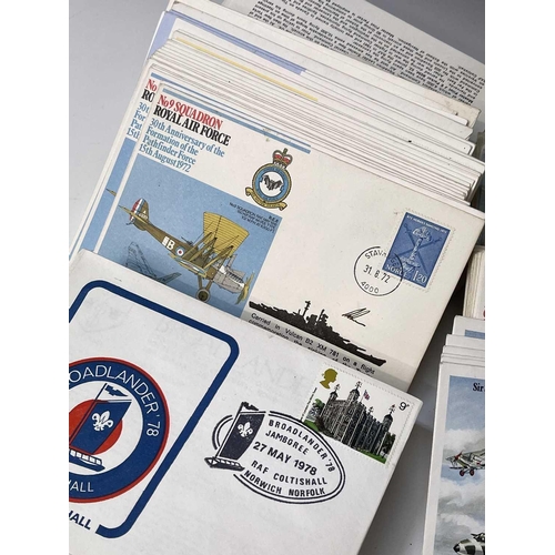 368 - RAF Stamp Covers. A duplicated selection of over 200 flown RAF stamp covers including a number of si... 