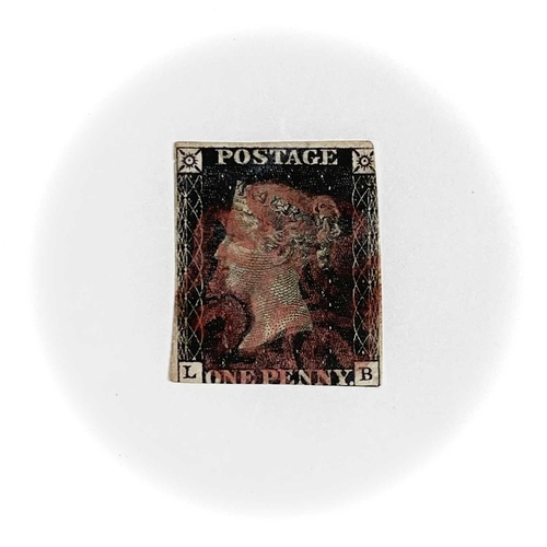 376 - Queen Victoria 1840 1d Black. A good 2+ margin 1d black with clear red maltese cross cancellation.