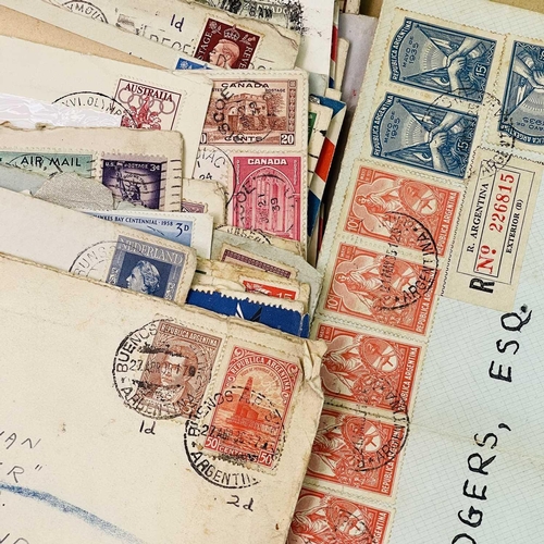 381 - G.B and World Stamp Covers, etc. Lot comprises a quantity of 1930's to 1950's commercial covers incl... 