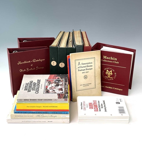 405 - Postage Stamp Reference Books. Two boxes containing approximately 40 volumes. Box 1: Containing main... 