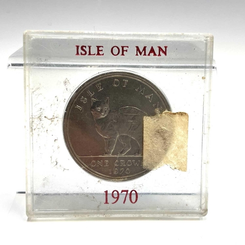 46 - Isle of Man Coinage. Comprising 6 silver proof boxed crown coins: 1974 Winston Churchill Centenary, ... 