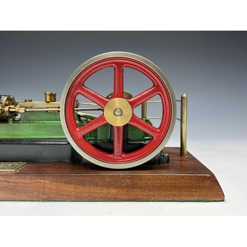 502 - A Stuart S50 scale model mill engine, on a mahogany base, by W.J.Martin, width 28.5cm, together with... 