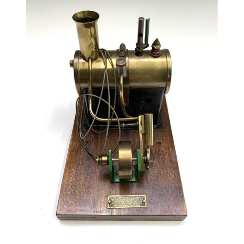 503 - A Mersey Model Co stationary model steam engine, with original instructions and box, width 18cm.