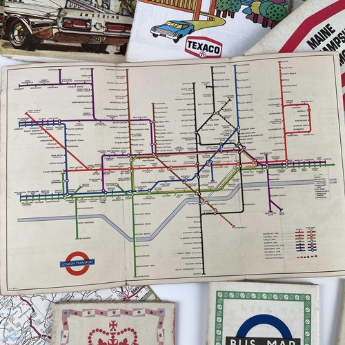 506 - Harry Beck London Underground Map, plus other London Transport and Texaco Road Maps. A January 1950 ... 