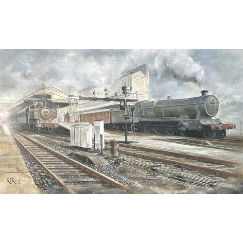 528 - Railways - Original Railway Artwork Devon Interest, by Devon Artist R.J. Revill. A large (36