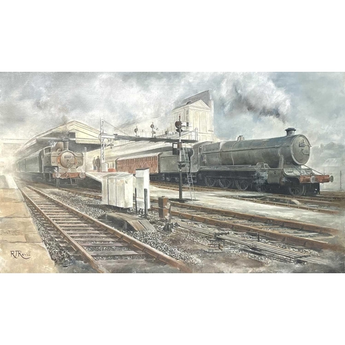 528 - Railways - Original Railway Artwork Devon Interest, by Devon Artist R.J. Revill. A large (36