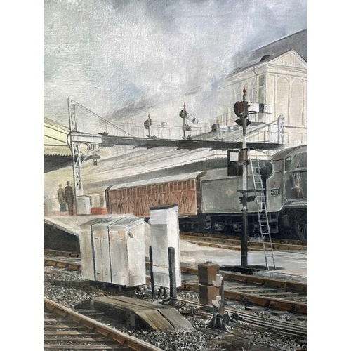 528 - Railways - Original Railway Artwork Devon Interest, by Devon Artist R.J. Revill. A large (36