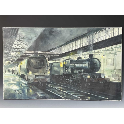 529 - Railways - Original Railway Artwork Devon Interest By Devon Artist R.J. Revill. A large (36