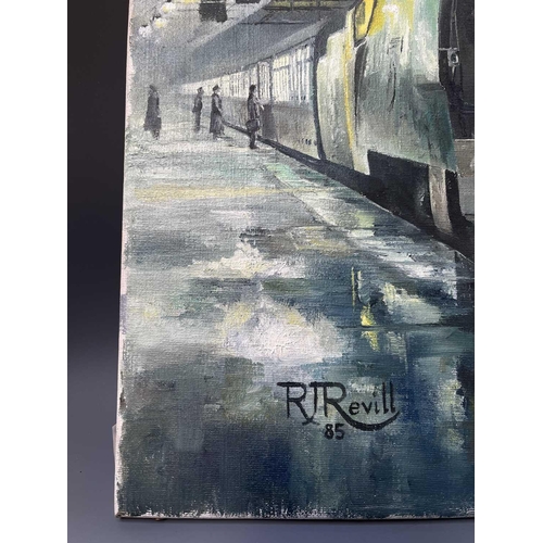 529 - Railways - Original Railway Artwork Devon Interest By Devon Artist R.J. Revill. A large (36