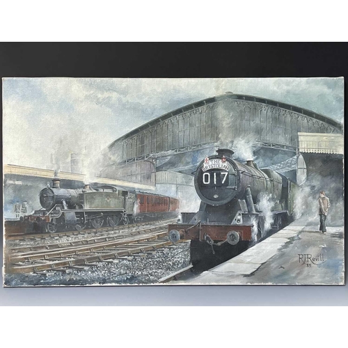 530 - Railways - Original Artwork West Country Interest by Devon Artist R.J. Revill. A large (36