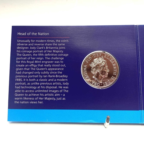 54 - G.B. £50 Silver Proof 2015 Coin. Comprising Britannia £50 fine silver coin in original Royal Mint pa... 