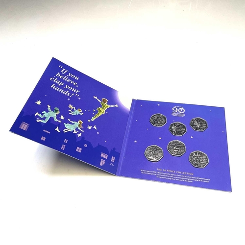 57 - Great Britain and Isle of Man 50 Pence Commemorative Uncirculated Coins. Comprising in packaging: Pe... 