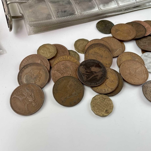 59 - G.B. etc, Coinage. Comprising a coin album and a box of coins. Noted approximately £1.30 of pre 1947... 