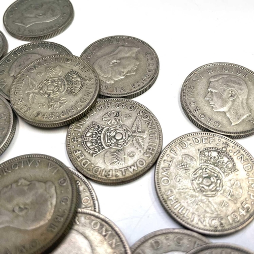 60 - G.B. Pre 1947 Silver Coins. Comprising a bag containing £5 of pre 1947 G.B silver coinage.