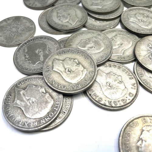 60 - G.B. Pre 1947 Silver Coins. Comprising a bag containing £5 of pre 1947 G.B silver coinage.