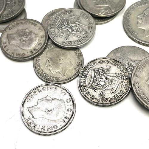 61 - G.B. Pre 1947 Silver Coins. Comprising a bag containing £5 of pre 1947 G.B silver coinage.