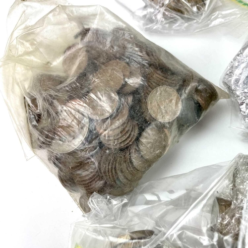 62 - G.B. Pre 1947 Silver Coins and large quantity of Pre Decimal Coins. Comprising a bag containing £3.3... 