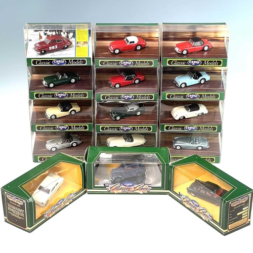 651 - Corgi boxed Classic Die Cast Model Cars. Comprising 15 boxed examples in very good condition. Lot in... 