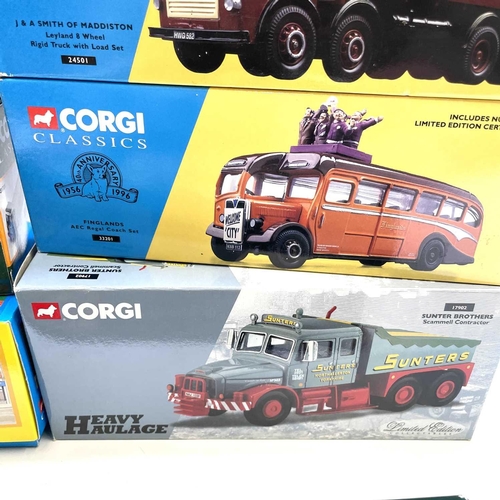 654 - Corgi Classics, Corgi Heavy Haulage, etc. Boxed Die Cast Models. Lot comprises Eddie Stobart (x2), S... 