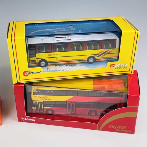 670 - Corgi Single and Double Deck Buses (x10). A collection of 10 boxed mint examples including Hong Kong... 