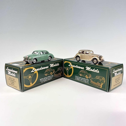 690 - Lansdowne Models 1:43 Scale. 1947 MG Saloon Type YA (LDM 28) plus 1956 MG Magnette Z Series Green (L... 