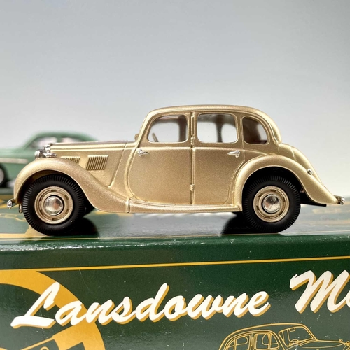 690 - Lansdowne Models 1:43 Scale. 1947 MG Saloon Type YA (LDM 28) plus 1956 MG Magnette Z Series Green (L... 