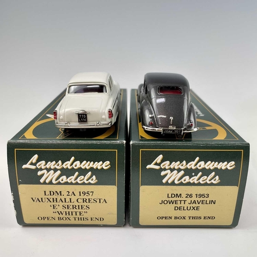 694 - Lansdowne Models 1:43 Scale. 1953 Jowett Javelin Deluxe (LDM 26) plus 1957 Vauxhall Cresta 'E' serie... 