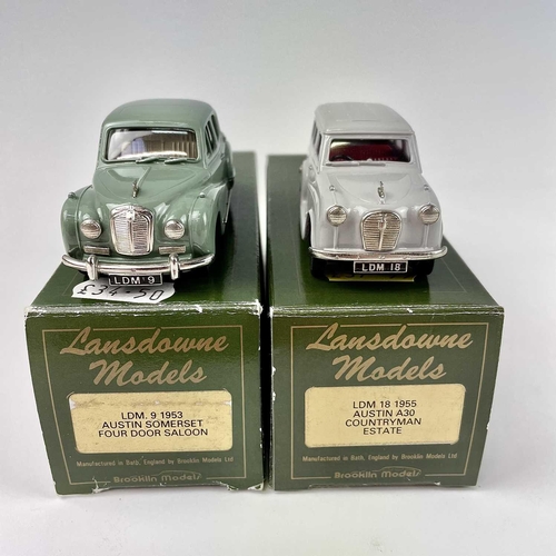 698 - Lansdowne Models 1:43 Scale. 1953 Austin Somerset 4 door saloon (LDM 9) plus 1955 Austin A30 Country... 