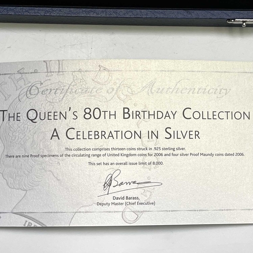 70 - Silver Proof (including Maundy) Queen's 80th Birthday Great Britain 2006 Cased Collection. A fine pr... 