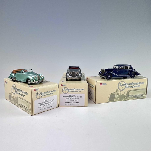 715 - Lansdowne Boxed Models 1:43 Scale. Comprising 1939 Lagonda V12 Rapide Drophead Couple (Gunmetal Grey... 