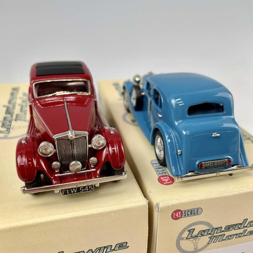 716 - Lansdowne Boxed Models 1:43 Scale. Comprising 1936-1939 MG SA Saloon (Maroon) ref LDM 53 plus 1937 M... 